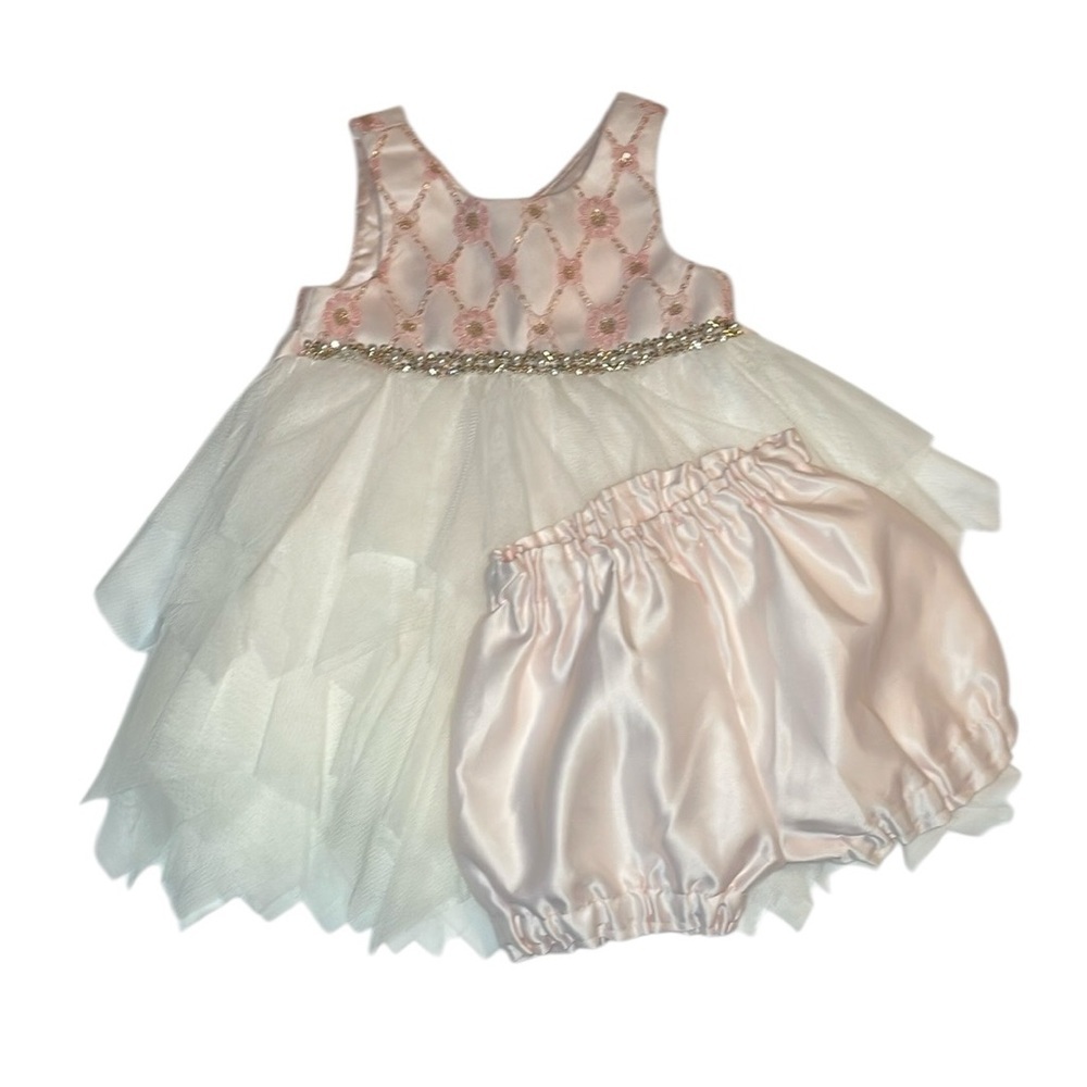 American Princess Pink And White Dress, Size 18M